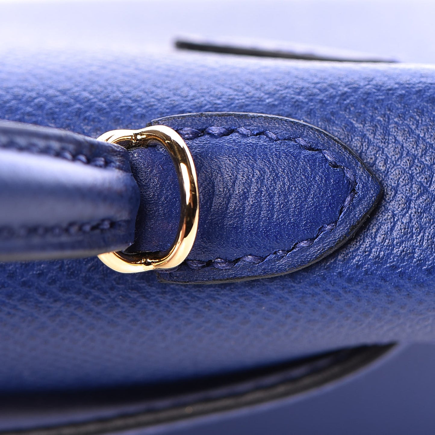 Epsom Mini Kelly Sellier 20 Bleu Electrique