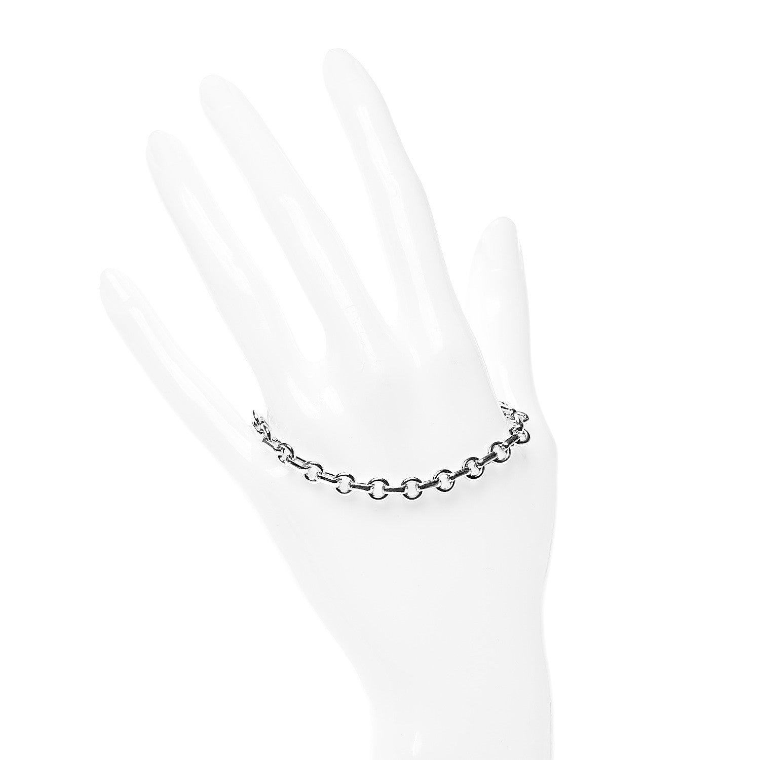 Tiffany Sterling Silver Round Chain Link Bracelet 2 of 4