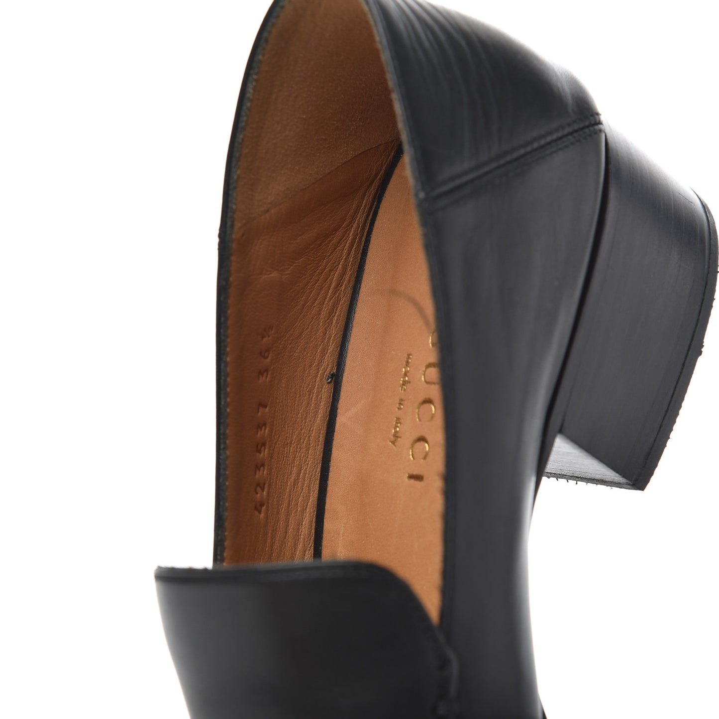 Calfskin Web Peyton Loafer Pumps 36.5 Black