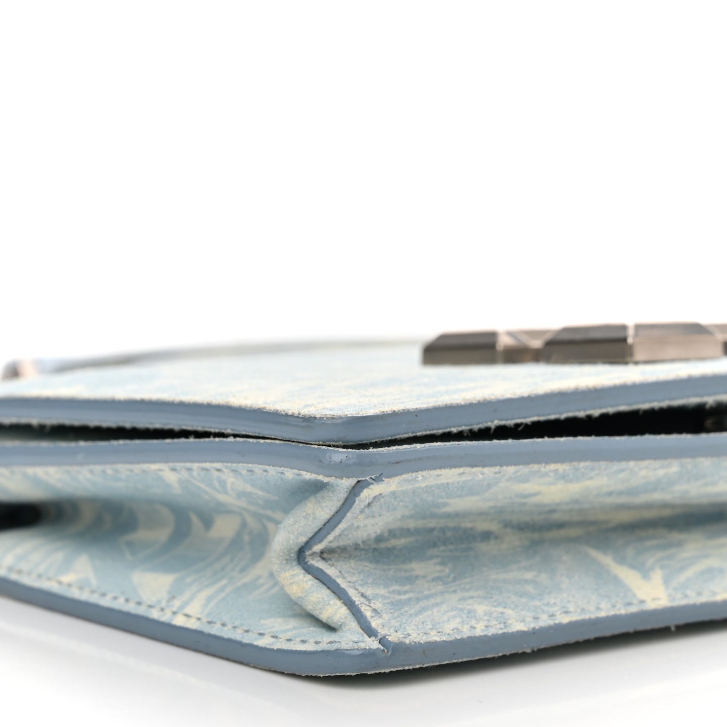Suede Jitney 0.5 Waves Crossbody Bag Light Blue