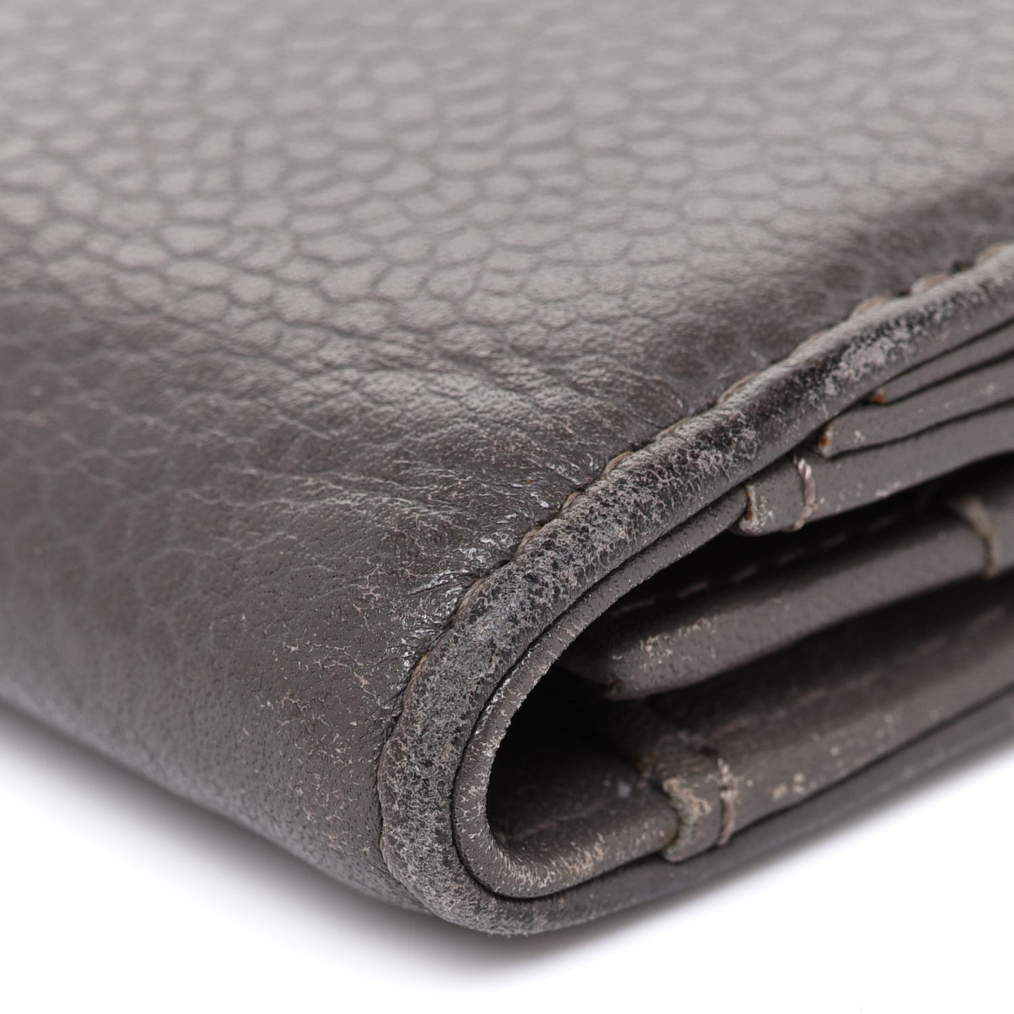 Caviar Timeless CC Large Gusset Flap Wallet Dark Grey