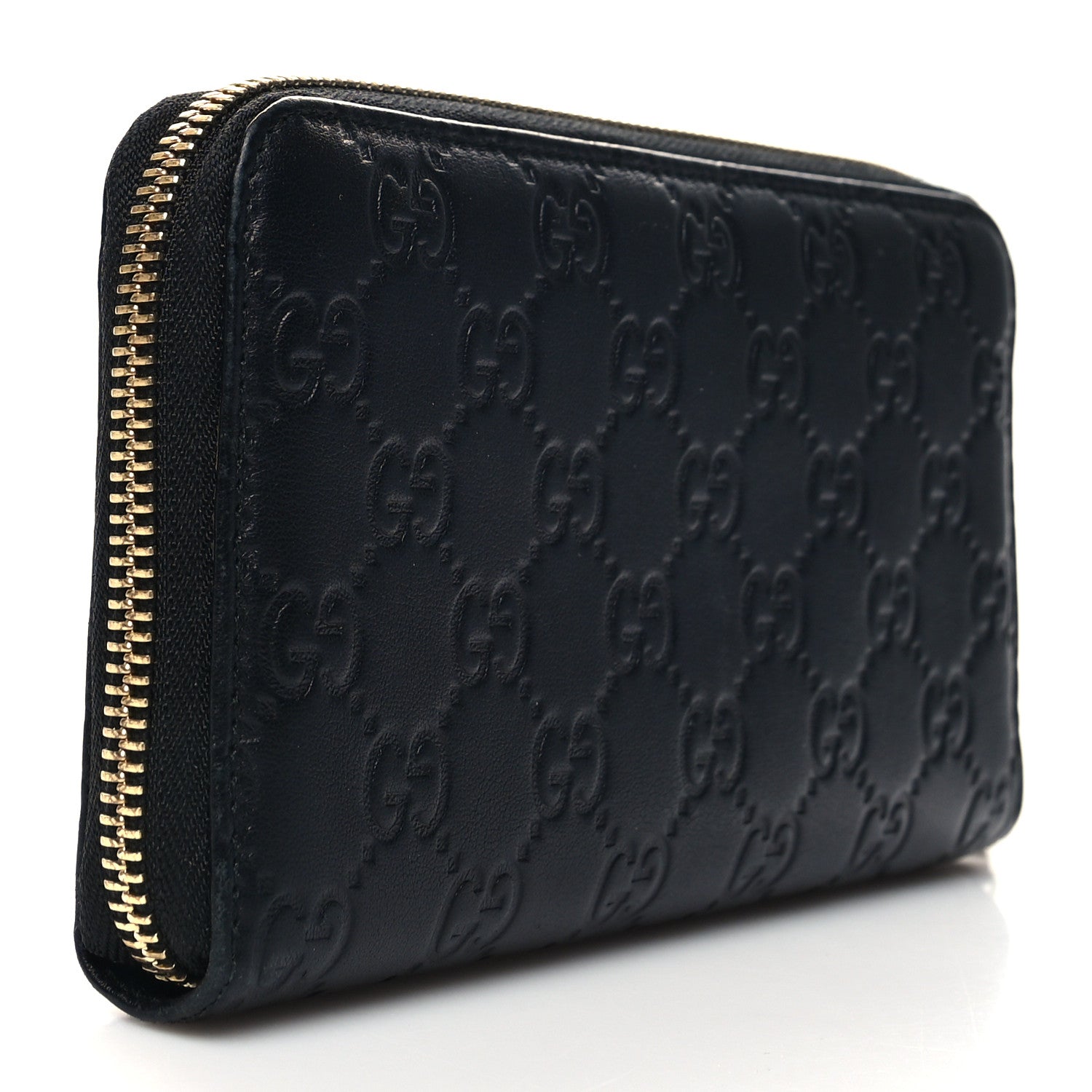 Gucci Guccissima Vitello Tender Zip Around Wallet Black 3 of 9