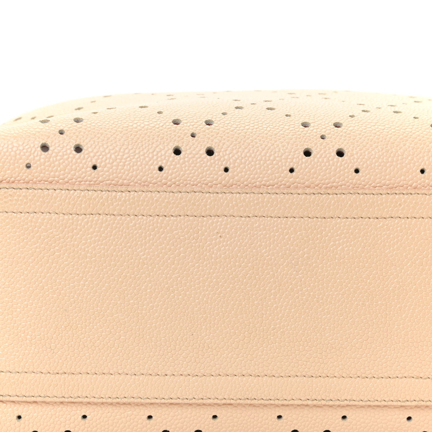 Chanel Perforated Grained Calfskin Small Shopping Tote Light Coral 26 of 29