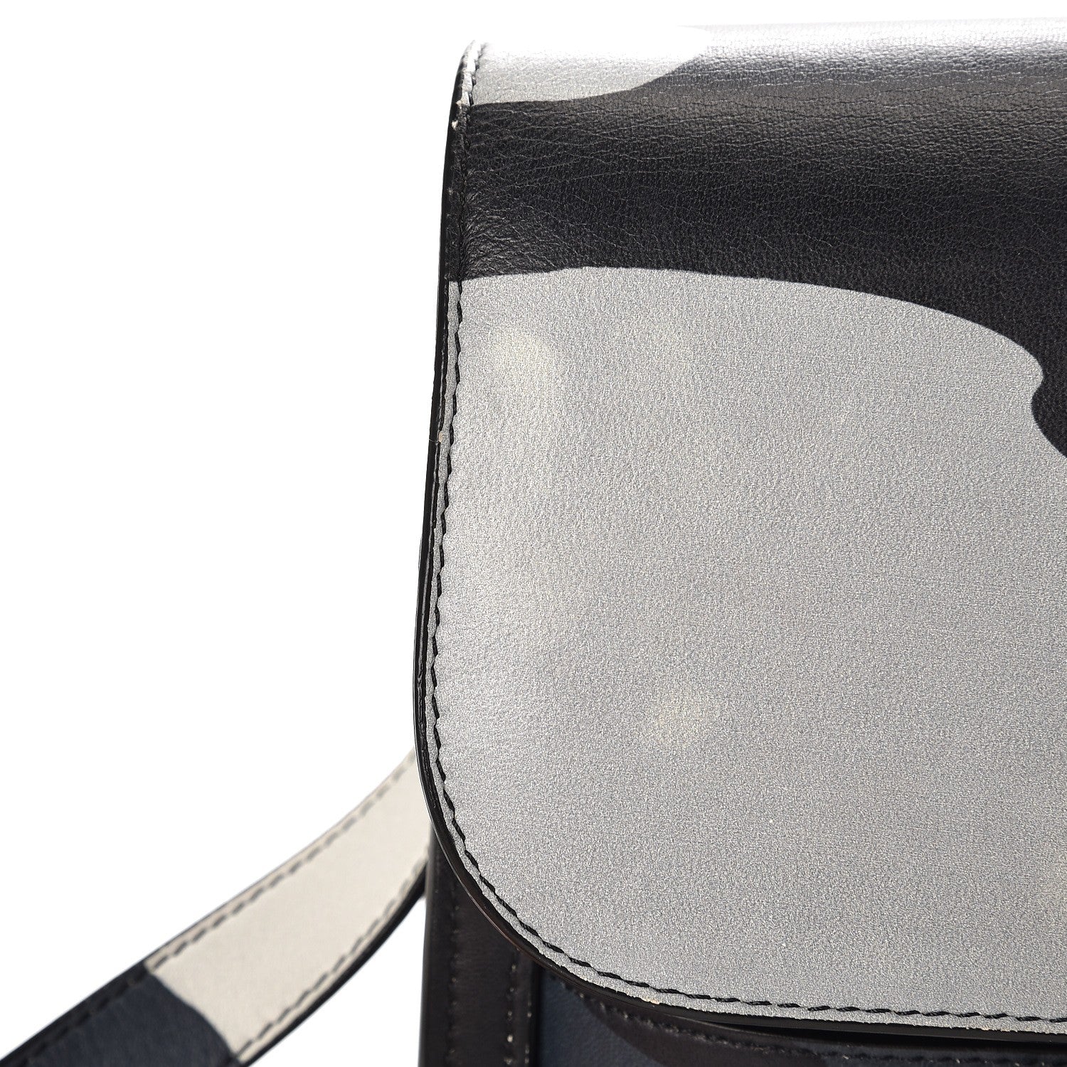 Proenza Schouler Calfskin Camouflage Print PS11 Classic Shoulder Bag Black 11 of 12