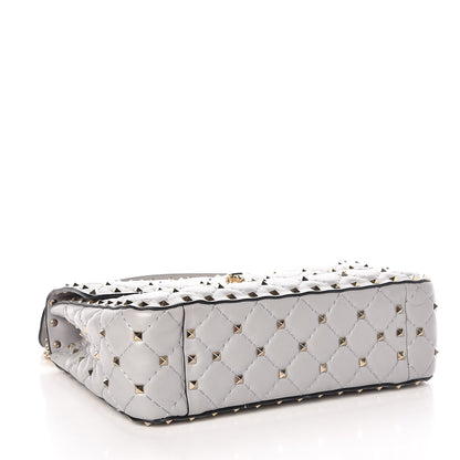 Valentino Garavani Nappa Medium Rockstud Spike Shoulder Bag Pastel Grey 4 of 6