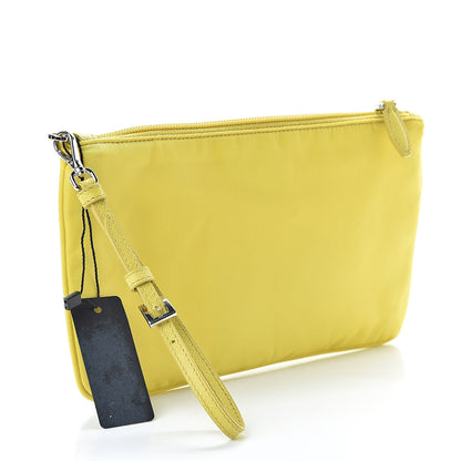 Prada Tessuto Nylon Saffiano Wristlet Girasole 3 of 7
