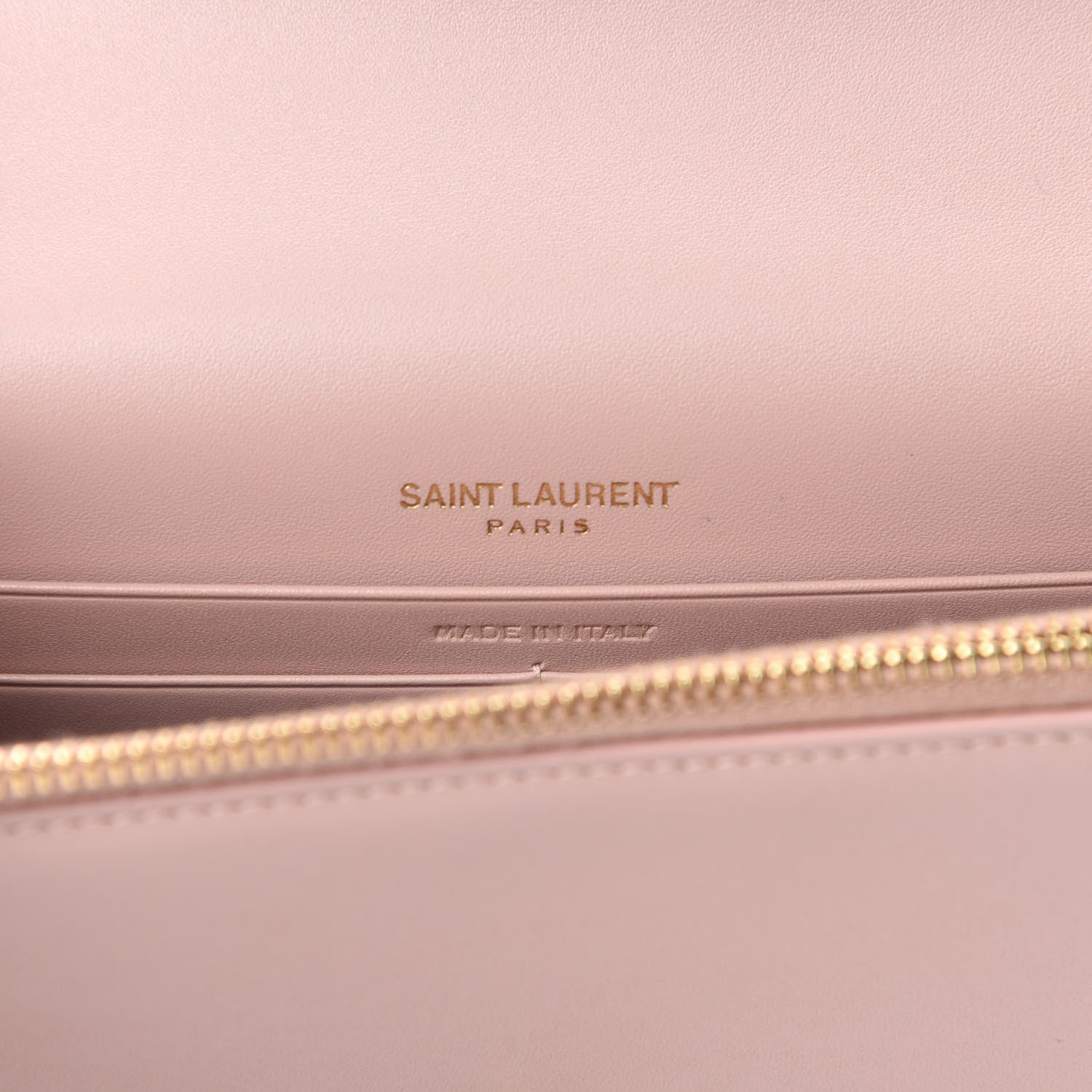 Saint Laurent Smooth Calfskin Classic Monogram Kate Tassel Chain Wallet Pale Pink 8 of 10