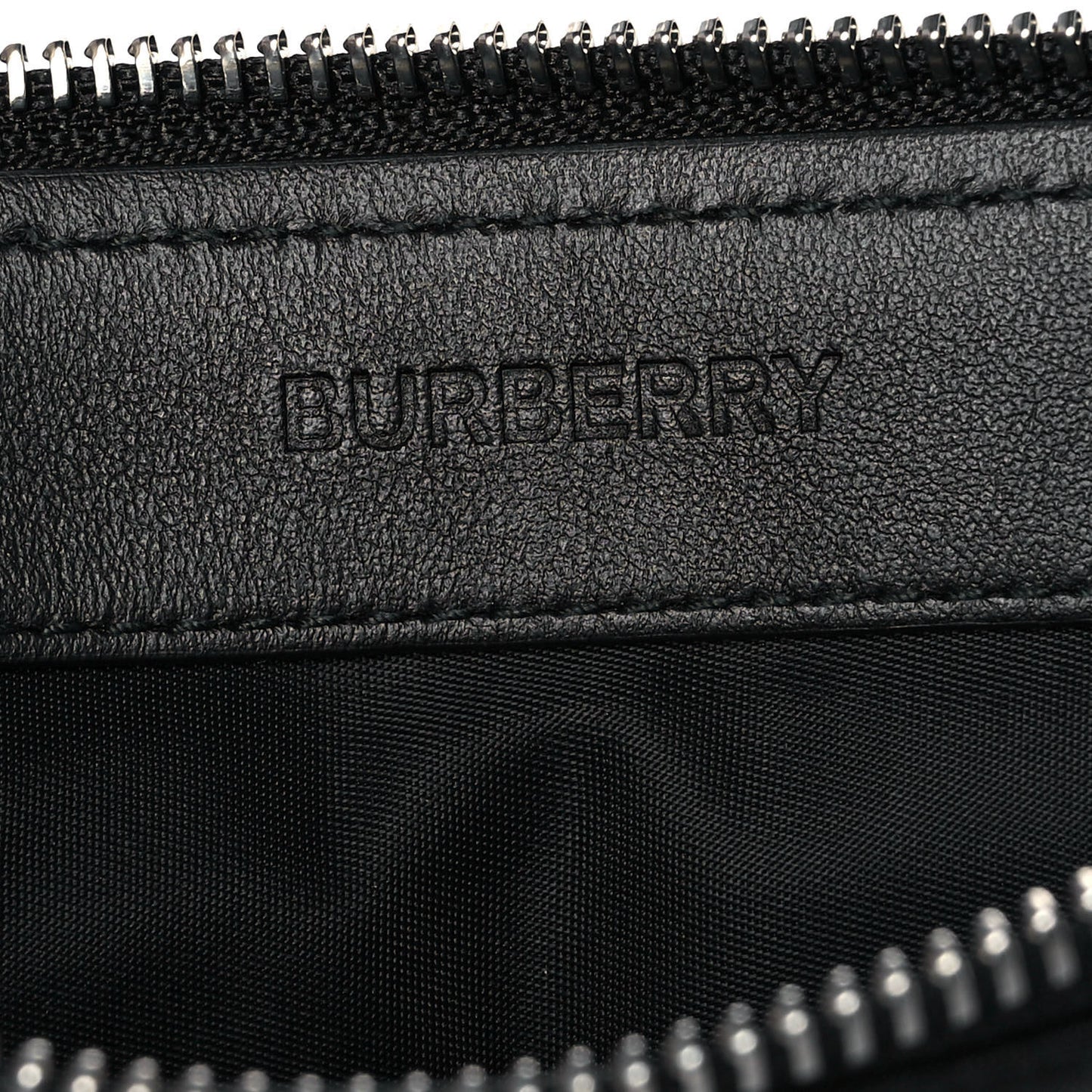 Nylon Edin Zip Pouch Black Brown