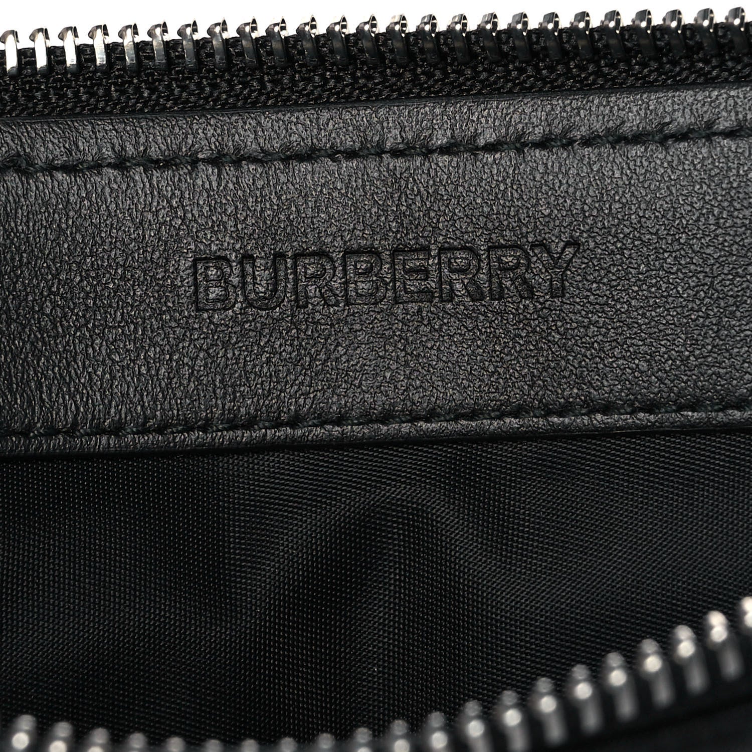 Burberry Nylon Edin Zip Pouch Black Brown 6 of 9