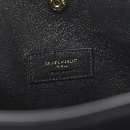 Saint Laurent Suede Monogram Embossed Toy Shopping Bag Black 6 of 9