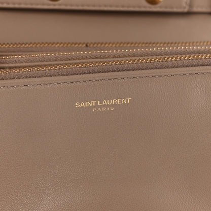 Saint Laurent Lambskin Diamond Quilted Angie Chain Bag Tan 8 of 12