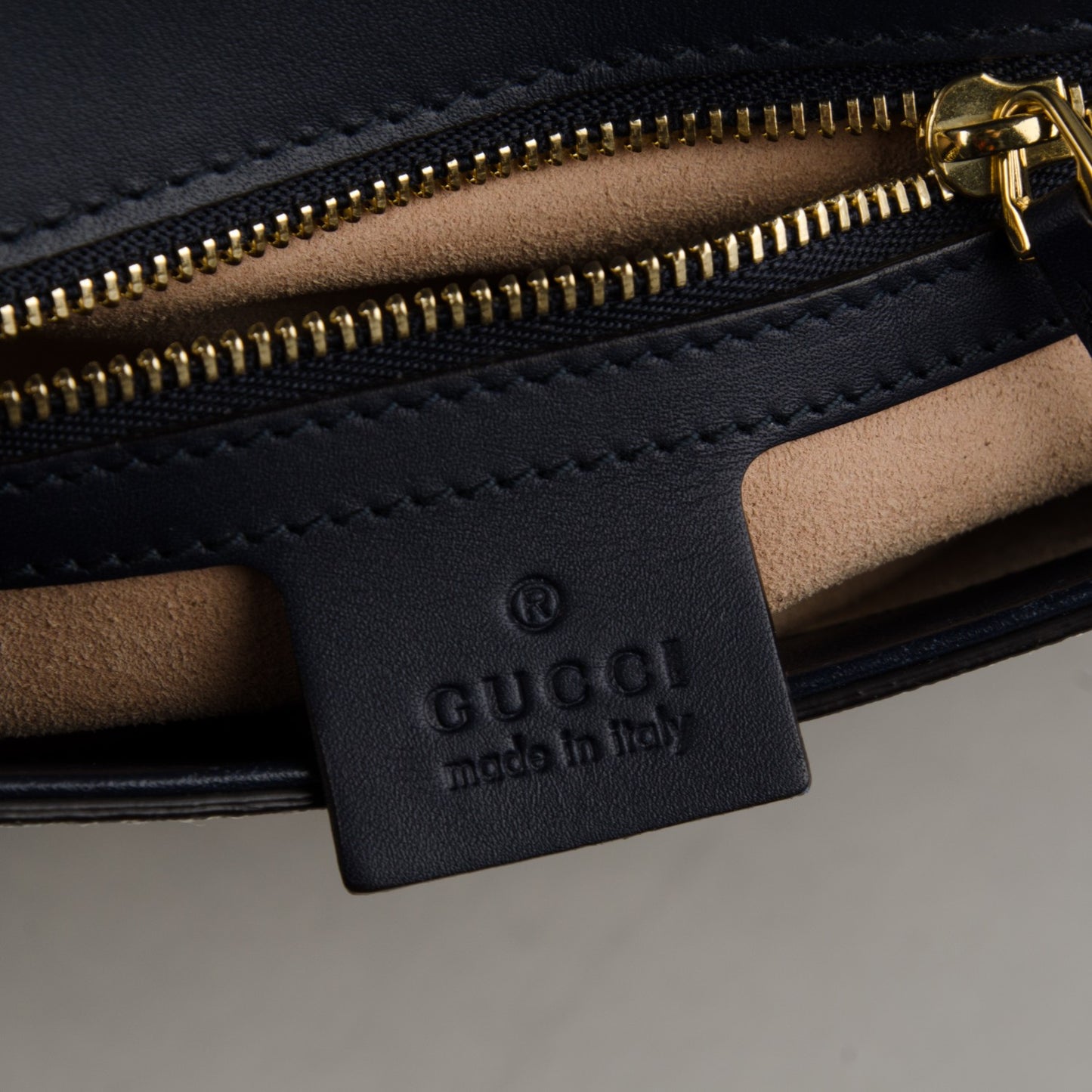 GG Supreme Monogram Small Messenger Shoulder Bag Beige Blue Navy