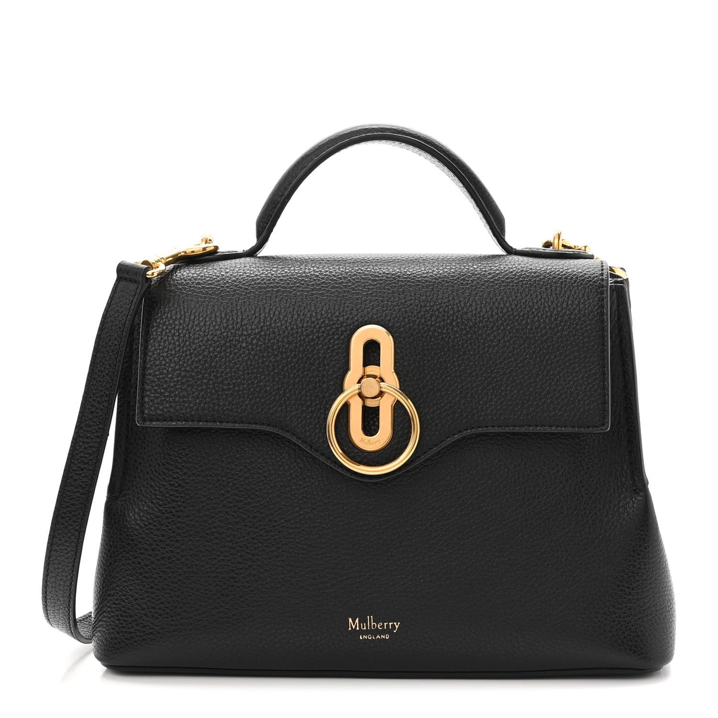Small Classic Grain Calfskin Mini Seaton Black
