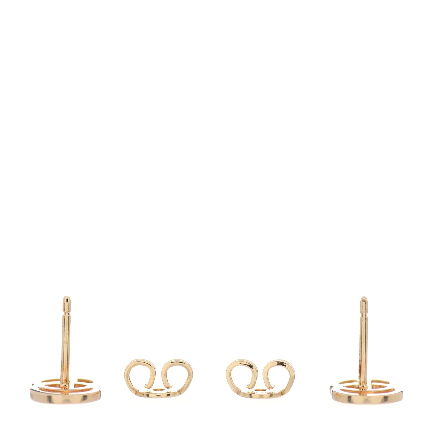 18K Yellow Gold GG Tissue Stud Earrings