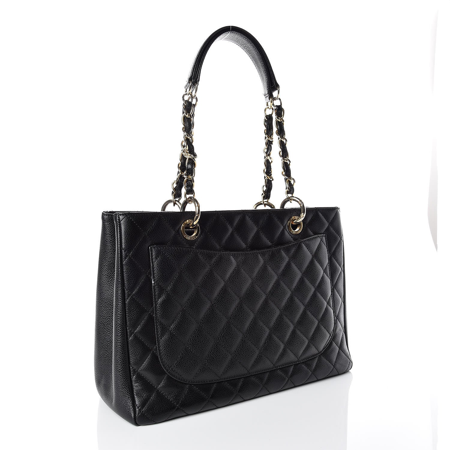 Chanel Caviar Quilted Grand Shopping Tote GST Black 3 of 13