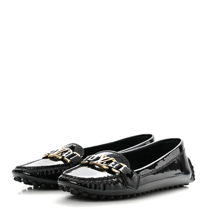 Louis Vuitton Patent Calfskin Oxford Loafers 38 Black 3 of 7