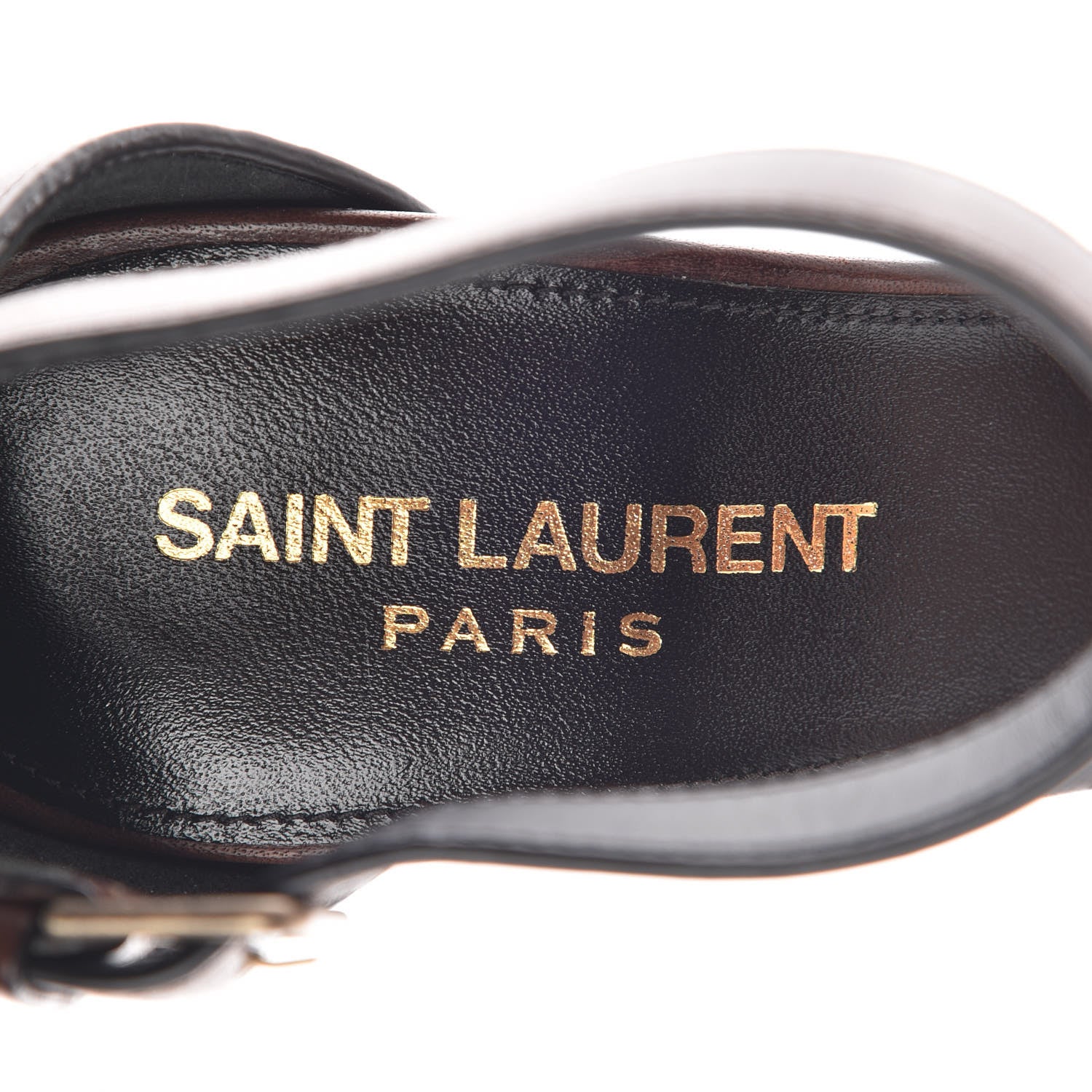 Saint Laurent Calfskin Opyum Sandals 35.5 Brown 7 of 9