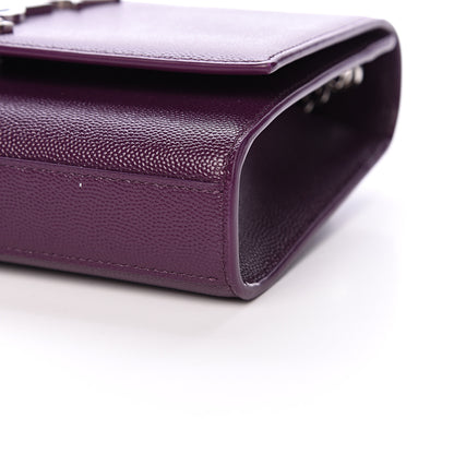 Saint Laurent Grain De Poudre Small Monogram Kate Satchel Lilac 9 of 11