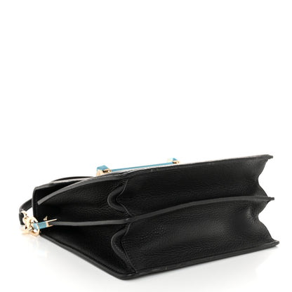 Valentino Garavani Grainy Calfskin Embossed VLTN Uptown Top Handle Bag Black 4 of 10