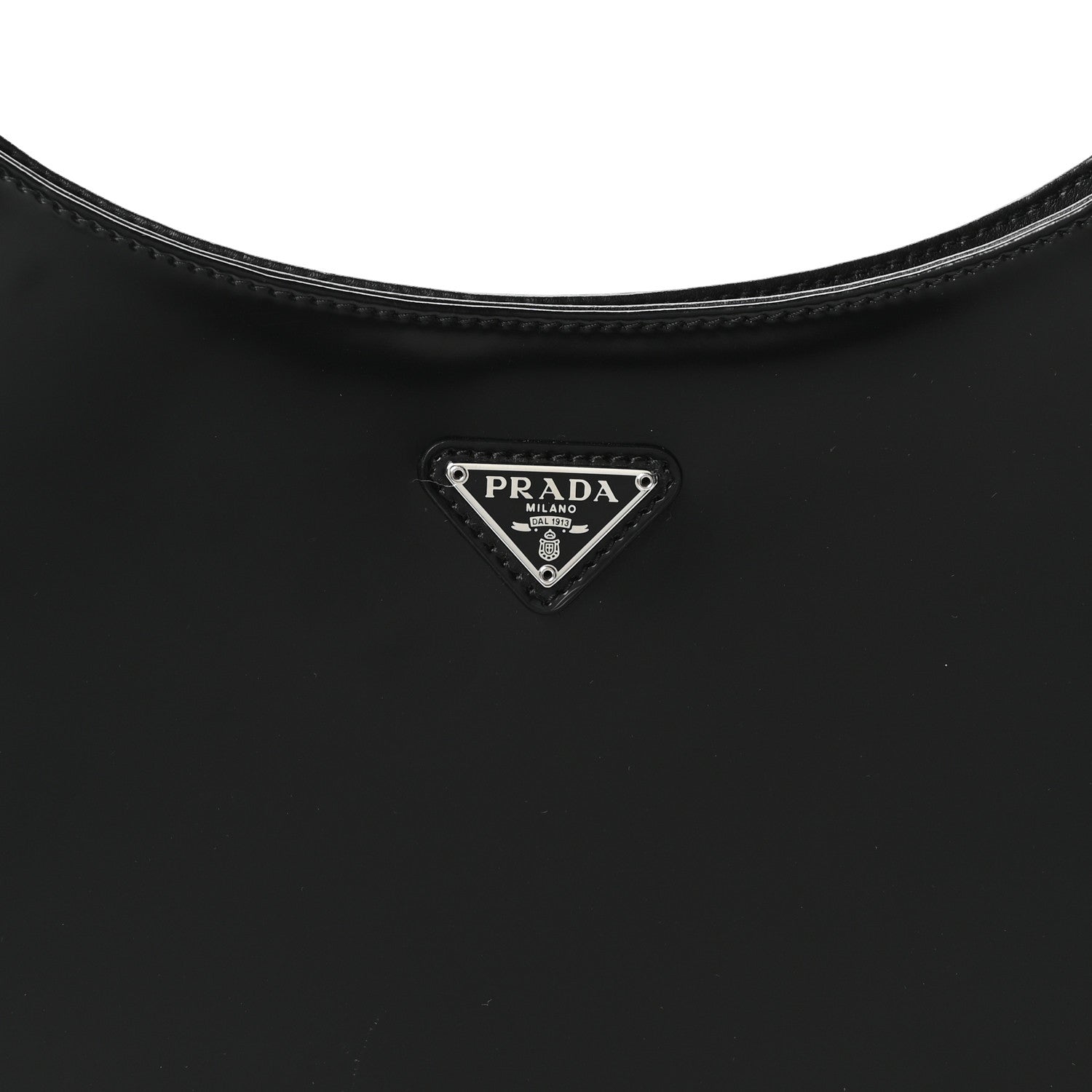 Prada Spazzolato Cleo Shoulder Bag Black 8 of 11