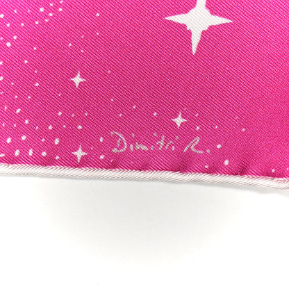 Hermes Silk Clair De Lune Double Face Scarf 90 Rose Vif White Rouge 7 of 7