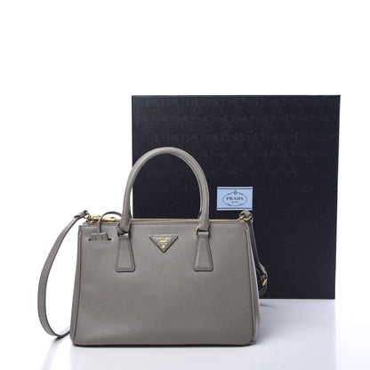 Prada Saffiano Small Galleria Double Zip Tote Argilla 10 of 10