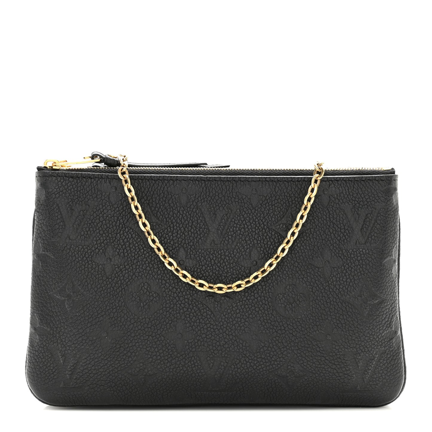 LOUIS VUITTON Empreinte Double Zip Pochette Black
