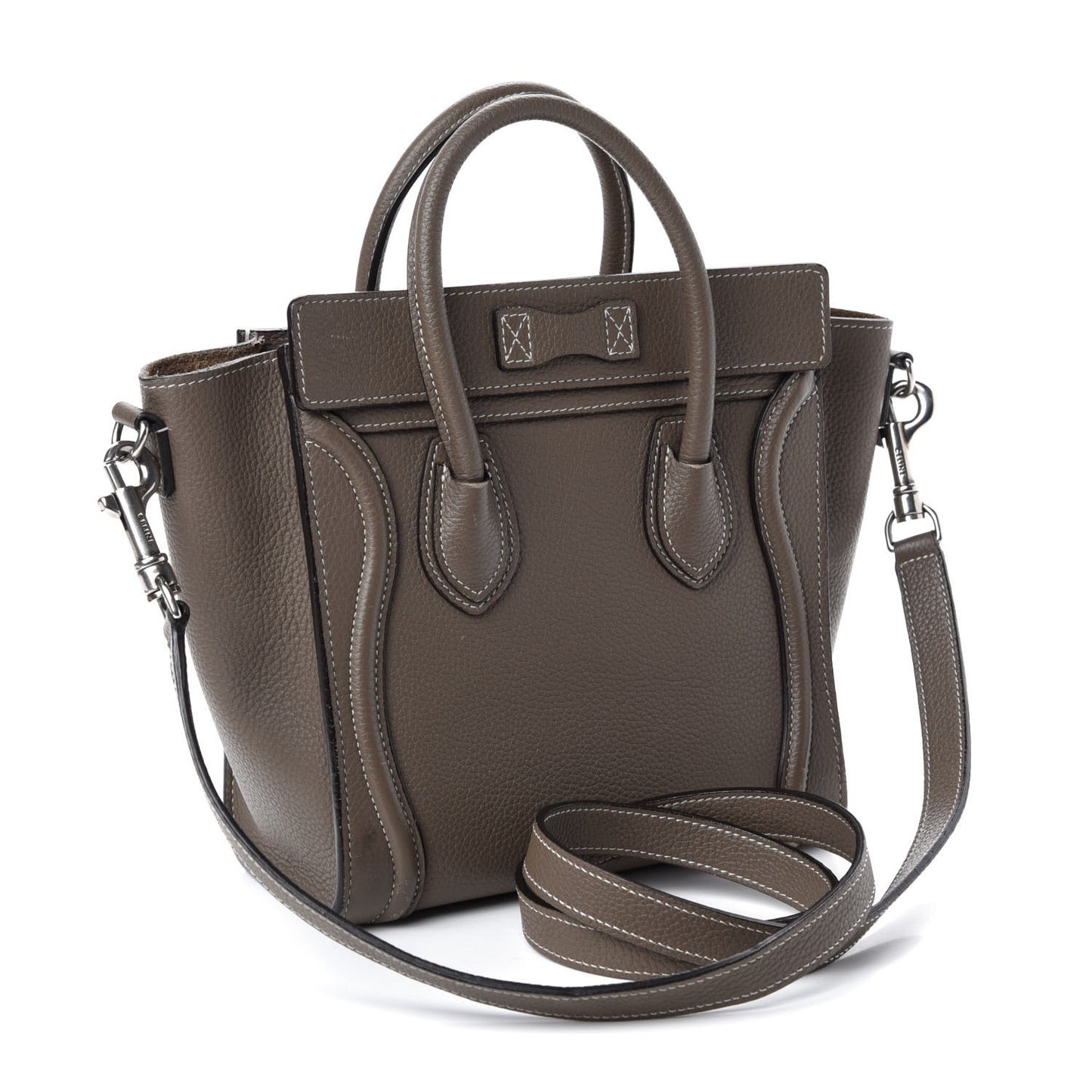 Drummed Calfskin Nano Luggage Souris