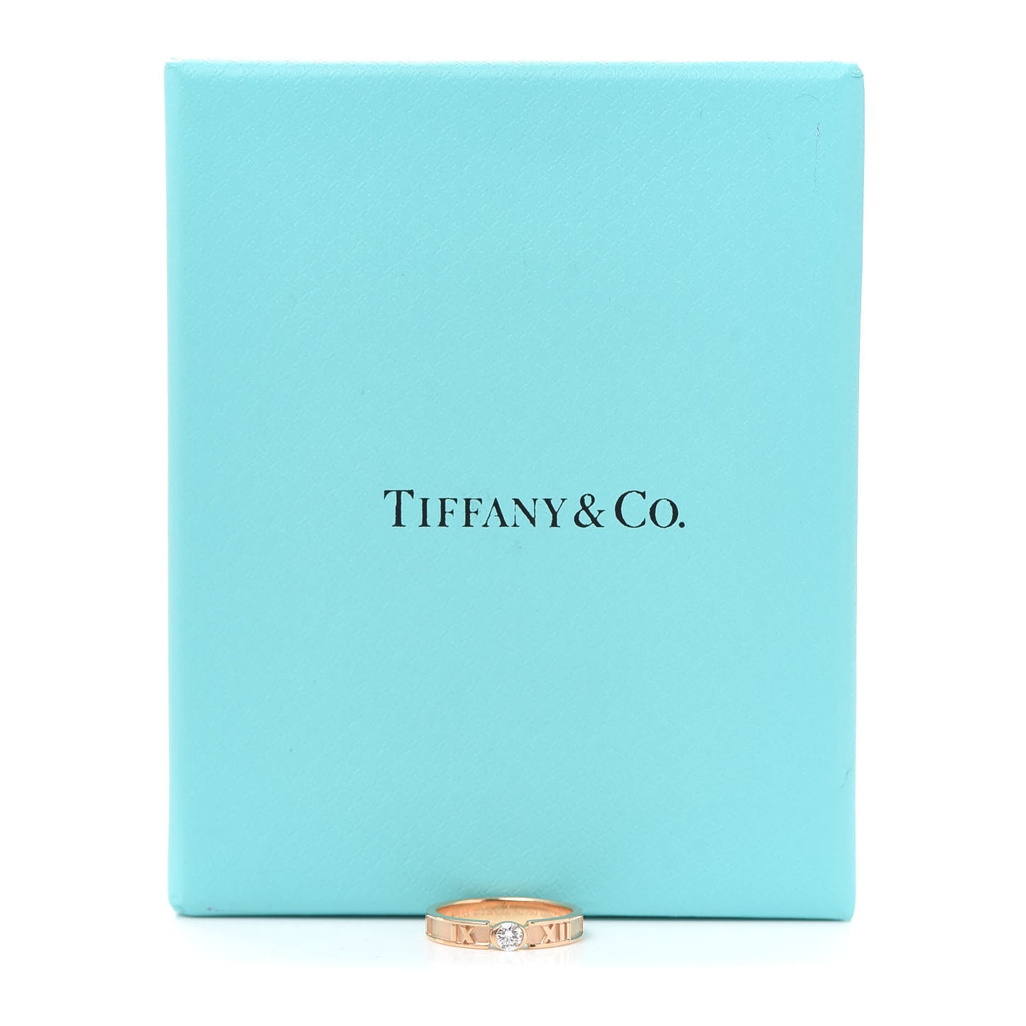 18K Rose Gold Diamond Narrow Atlas Closed Ring 46 3.75