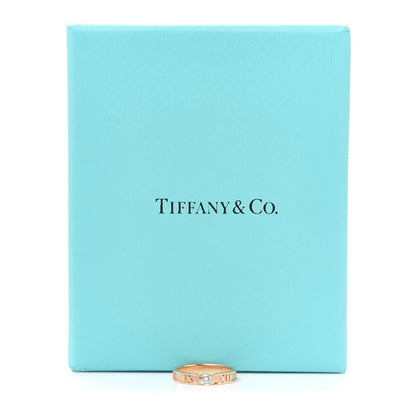 Tiffany 18K Rose Gold Diamond Narrow Atlas Closed Ring 46 3.75 5 of 5
