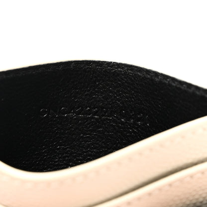 Saint Laurent Grain De Poudre Matelasse Chevron Monogram Credit Card Case Crema Soft 7 of 8
