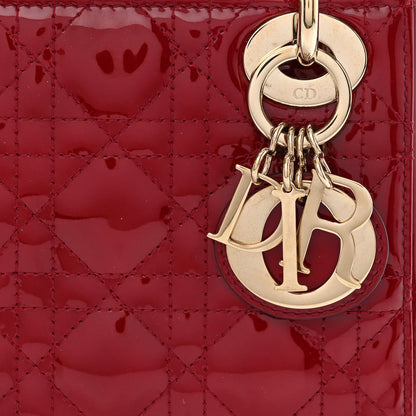 Christian Dior Patent Cannage Mini Lady Dior Red 8 of 10