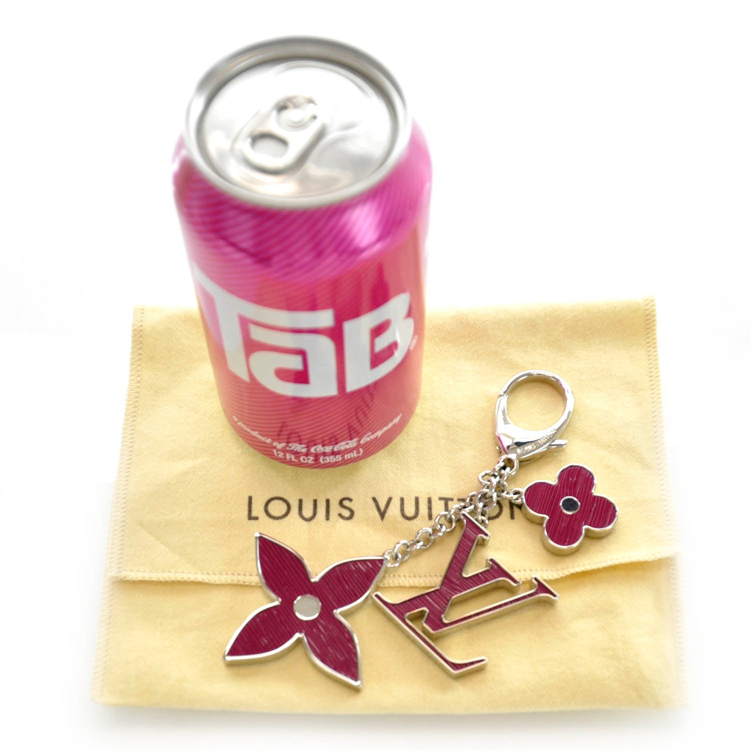 Louis Vuitton Fleur d Epi Bag Charm Fuchsia 2 of 5