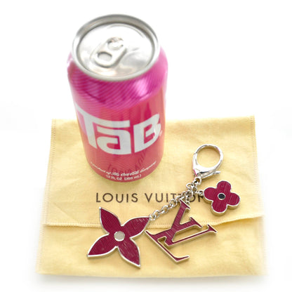 Louis Vuitton Fleur d Epi Bag Charm Fuchsia 2 of 5