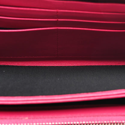 Christian Dior Lambskin Cannage Lady Dior Zip Wallet Fuchsia 5 of 9