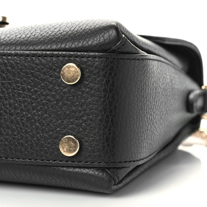 Gucci Dollar Calfskin Interlocking G Top Handle Shoulder Bag Black 9 of 9