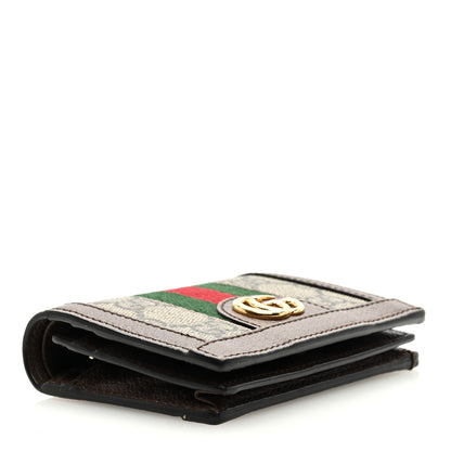 Gucci GG Supreme Monogram Web Ophidia Card Case Beige New Acero 4 of 6