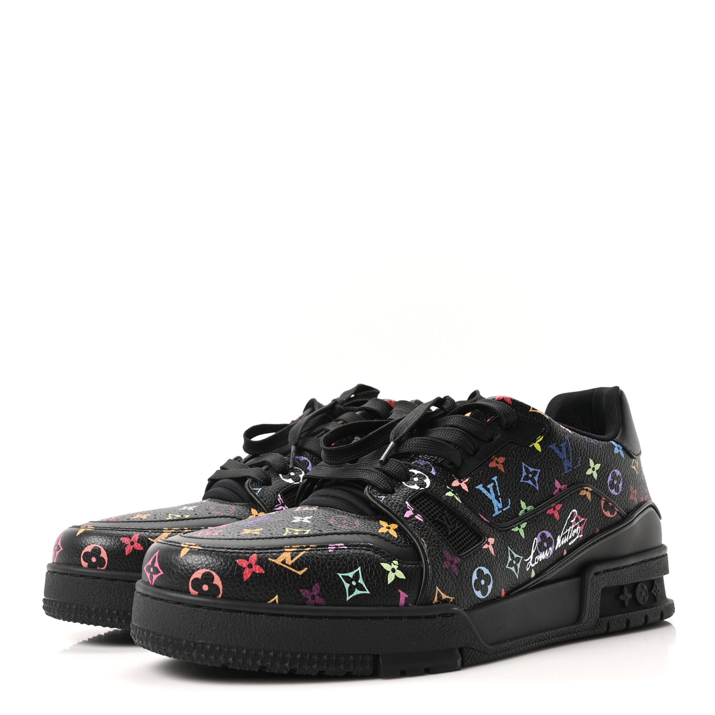 LV X TM Calfskin Monogram Multicolor LV Trainer Sneakers 8 Black