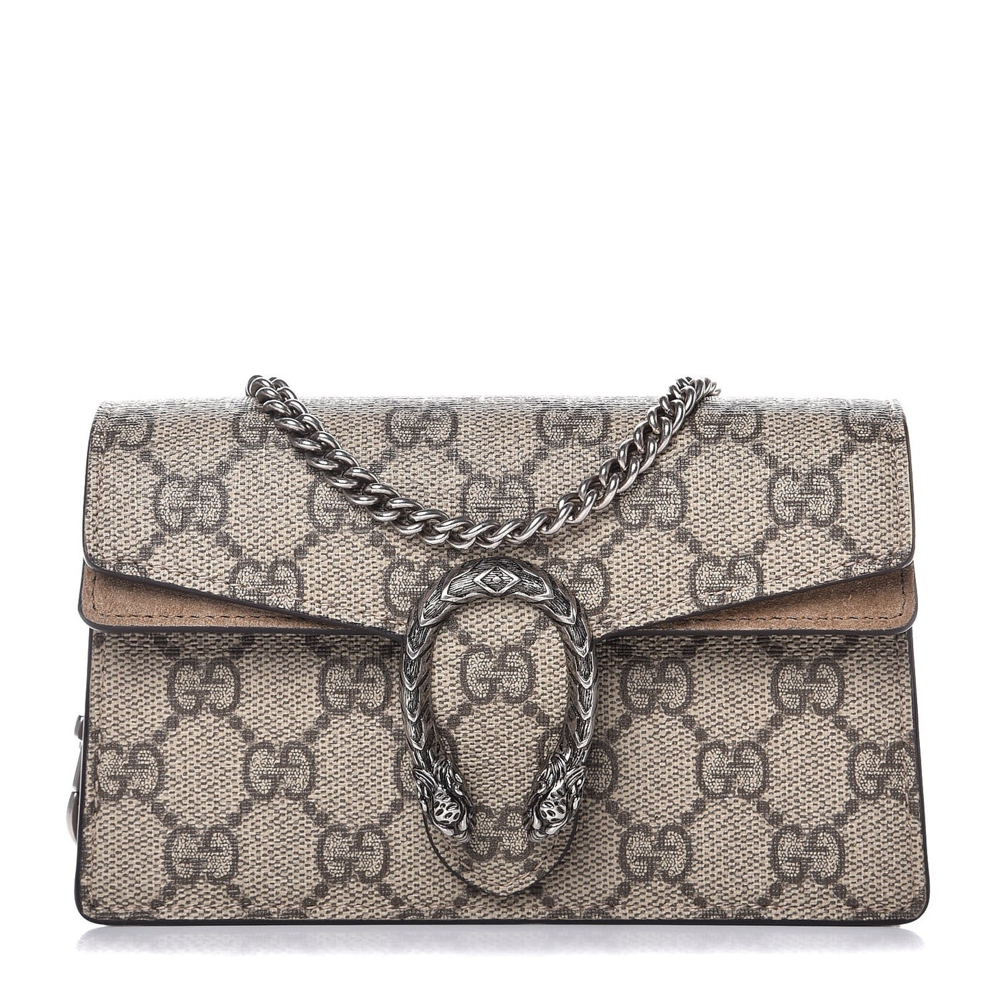 GG Supreme Monogram Super Mini Dionysus Shoulder Bag Taupe