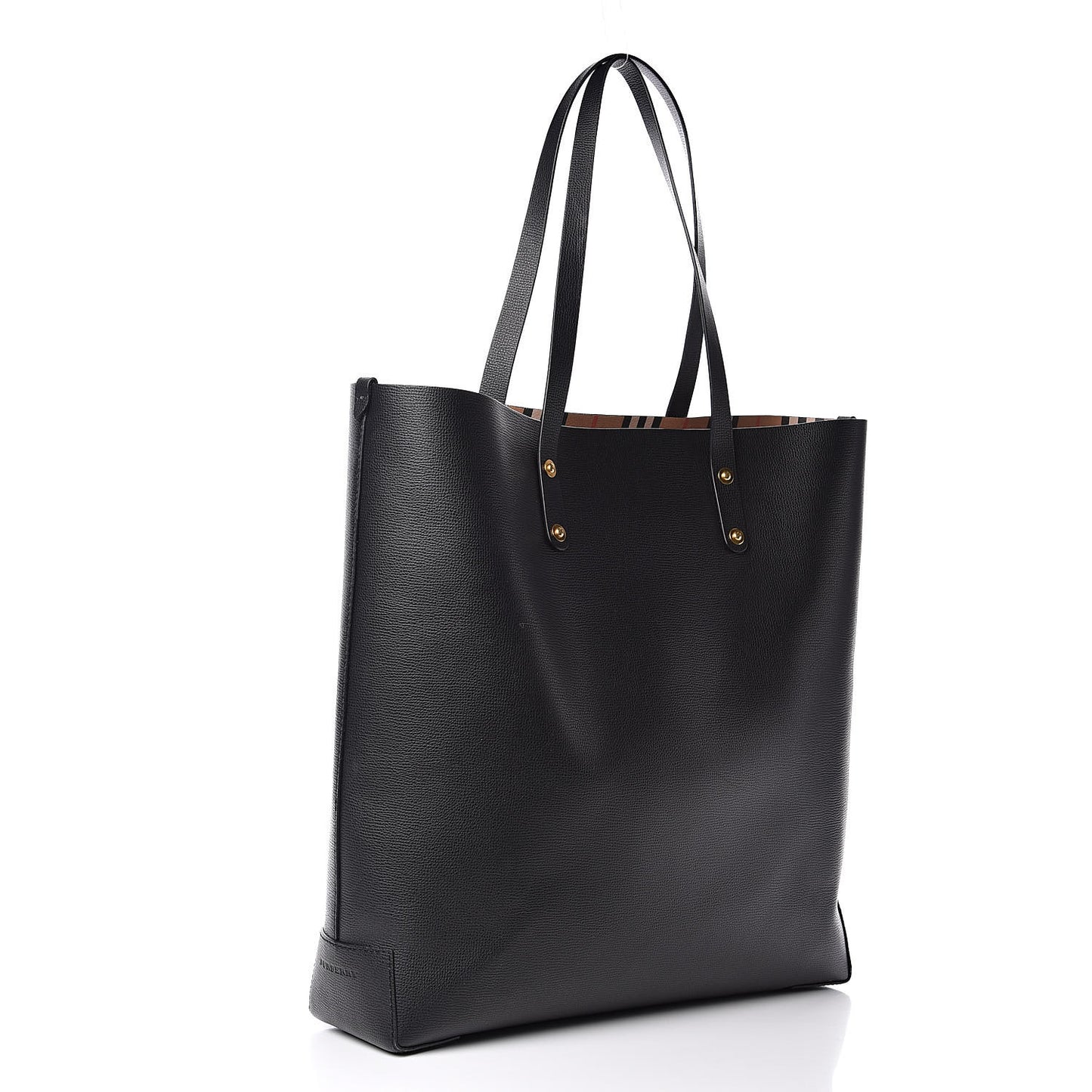 Calfskin Crest Embossed Large Tote Black