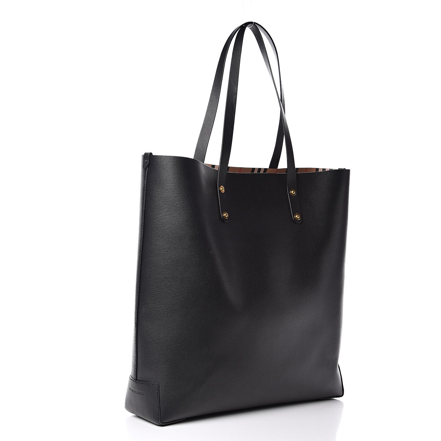 Burberry Calfskin Crest Embossed Large Tote Black 3 of 10