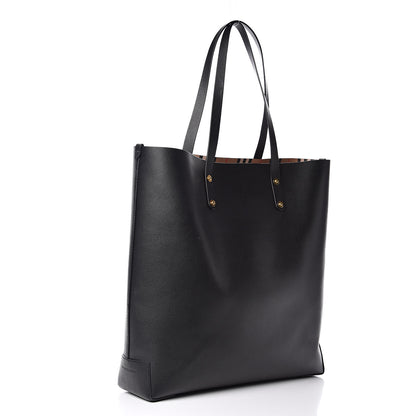 Burberry Calfskin Crest Embossed Large Tote Black 3 of 10