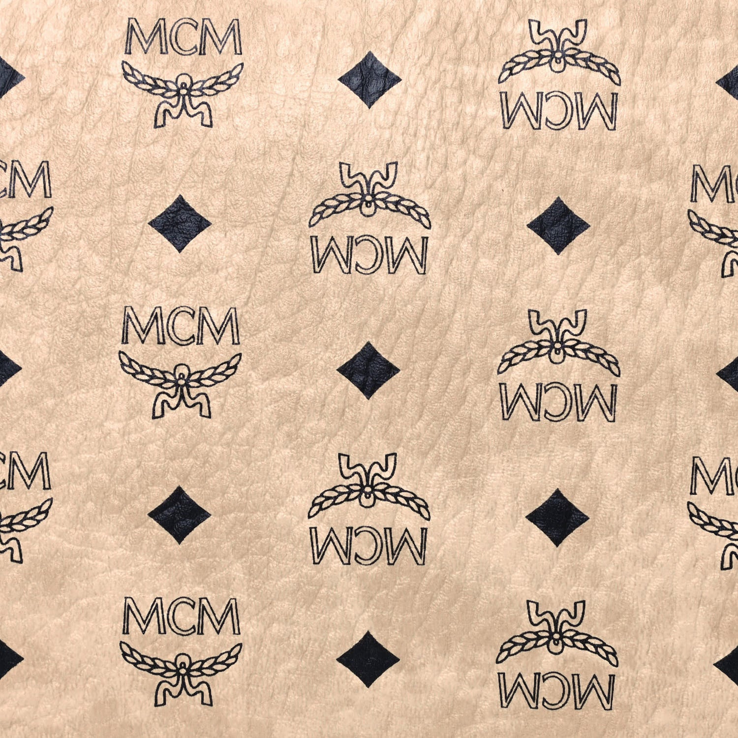 MCM Visetos Shopper Tote Beige Red 12 of 21