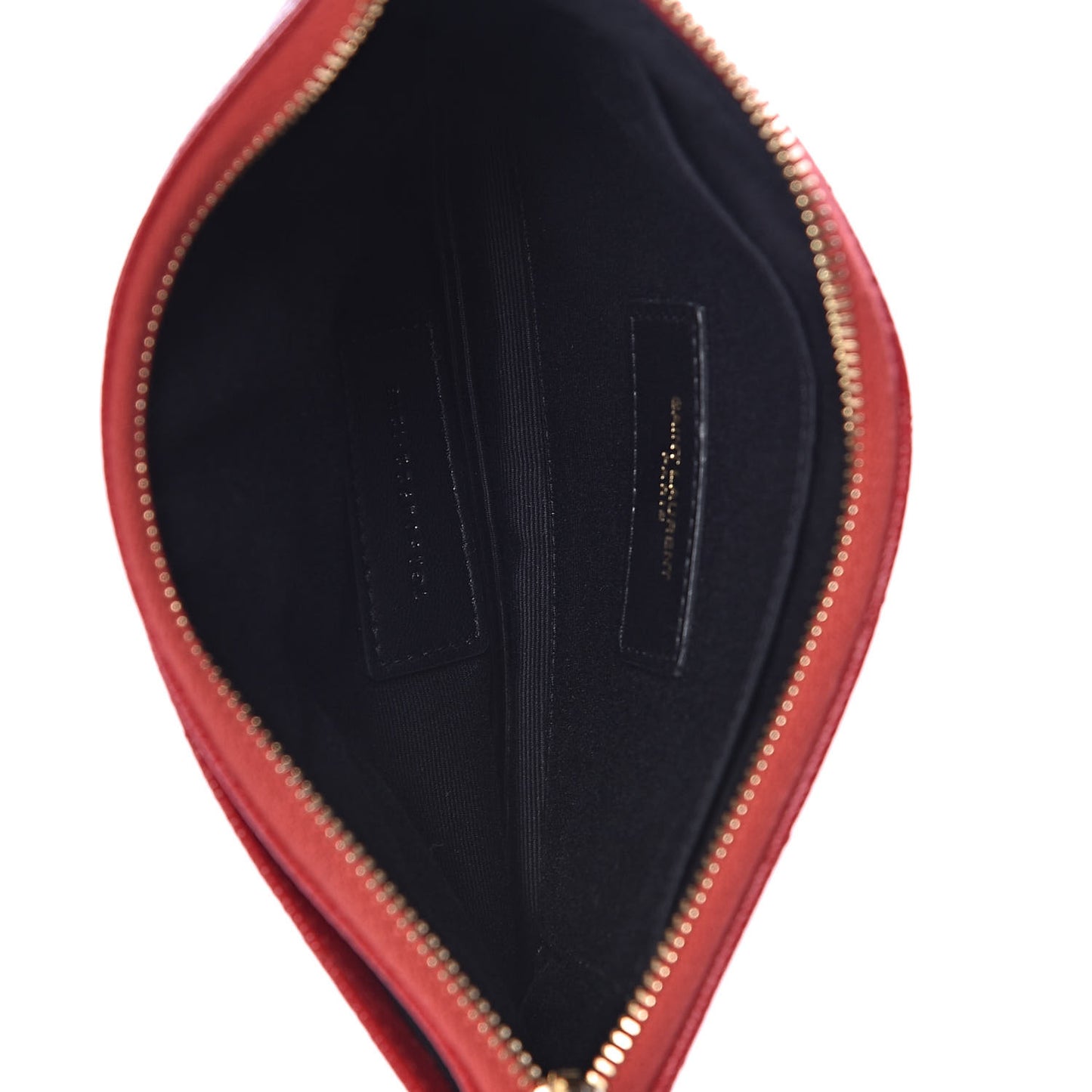 Grain De Poudre Chevron Monogram Bill Pouch Red