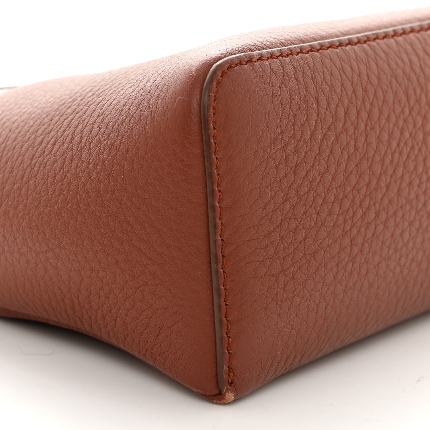 Loro Piana Grained Calfskin L19 Extra Pocket Pouch Kummel 8 of 14