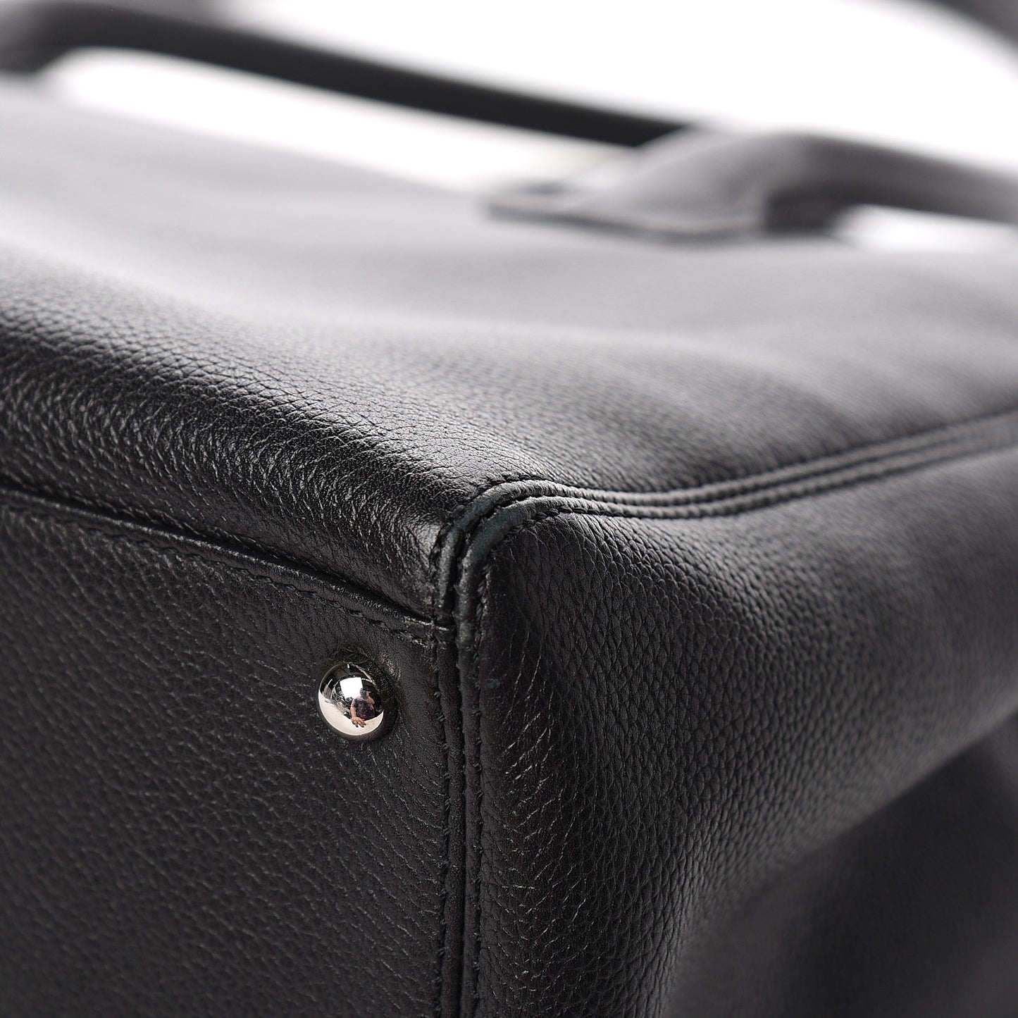 Calfskin Cerf Shopper Tote Black