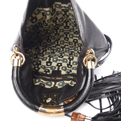 Gucci Calfskin Medium Indy Top Handle Hobo Black 5 of 10