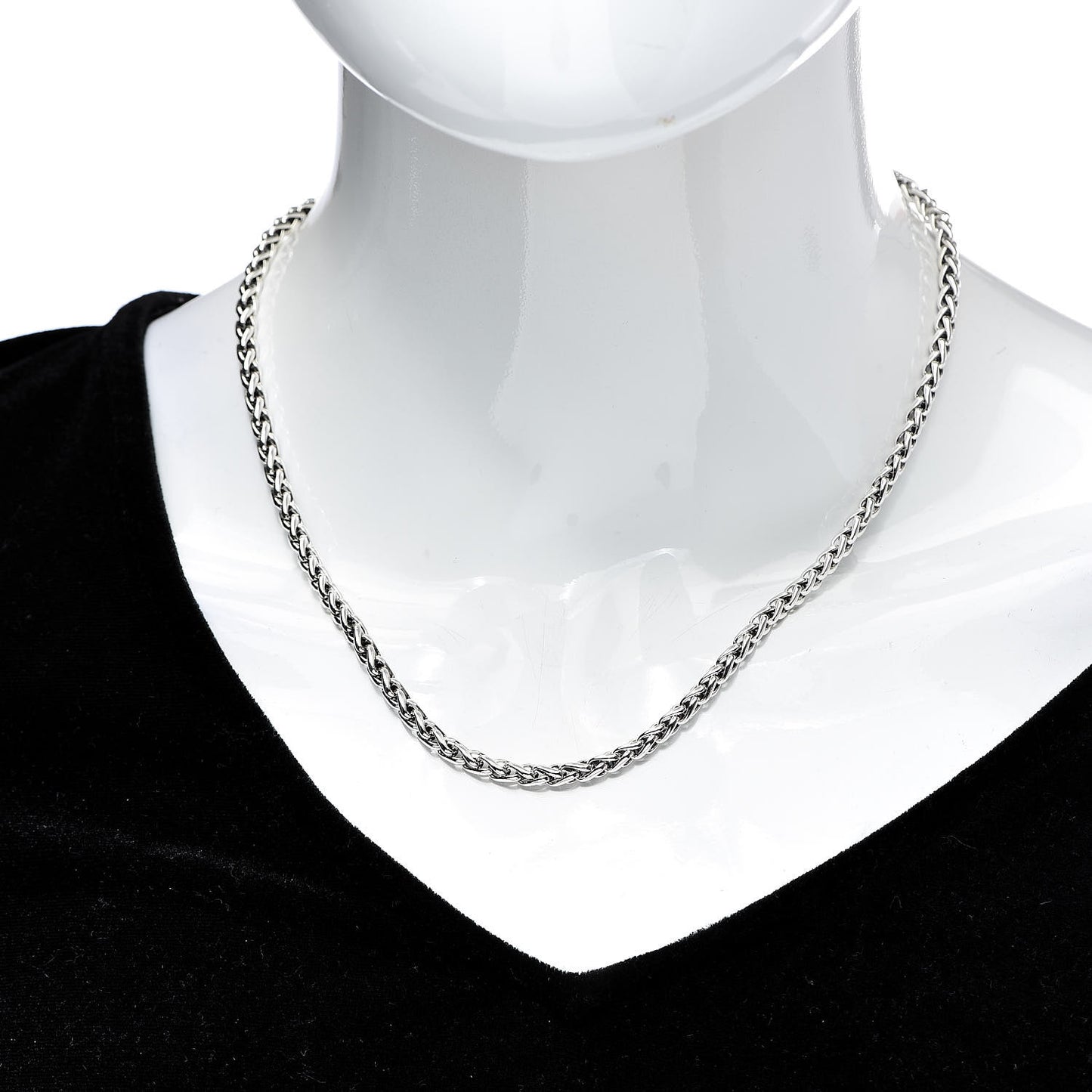 Sterling Silver 4mm Wheat Chain Necklace