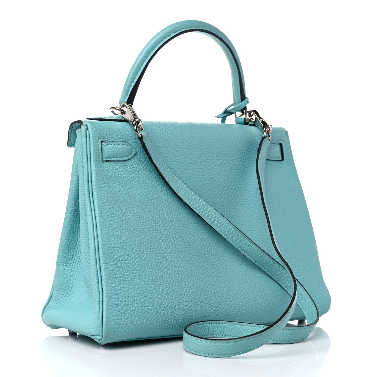 Hermes Togo Kelly Retourne 28 Bleu Atoll 3 of 18