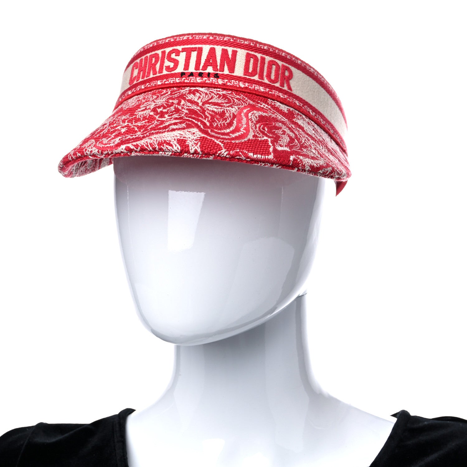 Christian Dior Toile De Jouy Reverse Visor Red 2 of 7